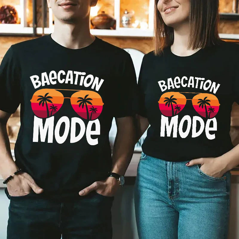 Baecation Mode Couple Vacation Shirts