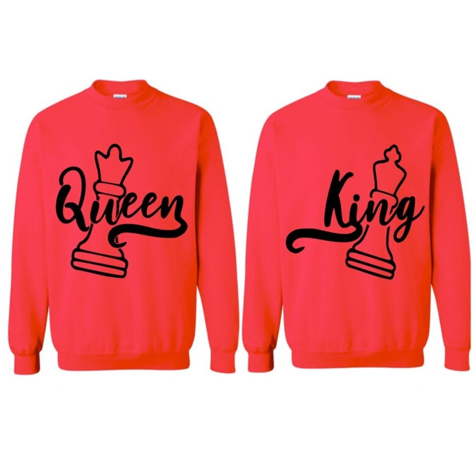 King and queen sweatshirts for couples on sale