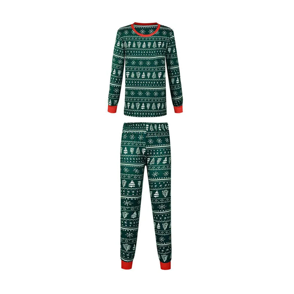 Green Tree Matching Christmas Pajamas for Couple