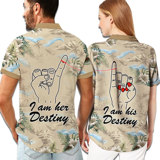 Destiny His & Her Couple Matching Hawaiian Shirts