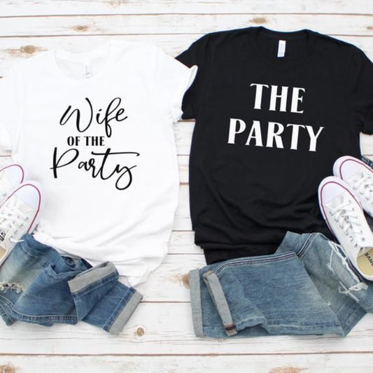 Wife of the Party Funny Matching Couple Shirts