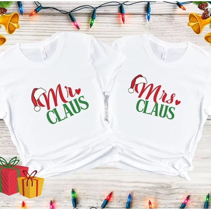 Mr Mrs Claus Couple Christmas Shirts