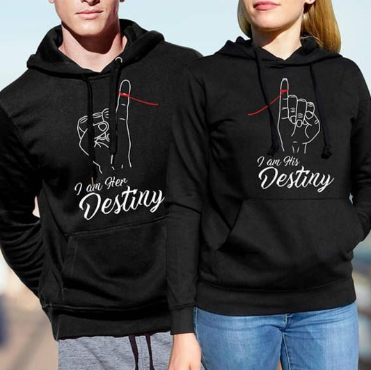 I Am Her His Destiny Cute Couple Matching Hoodies