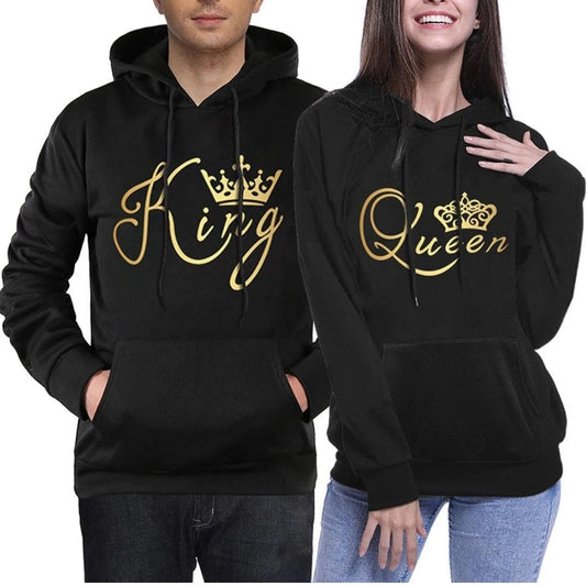 King And Queen Matching Couple Hoodies