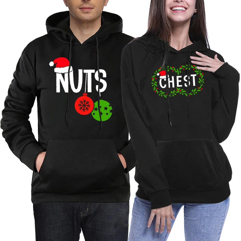 Chest & Nut Christmas Couple Hoodies