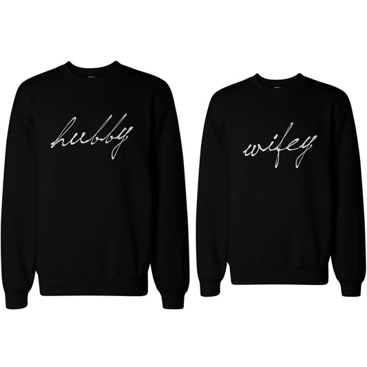 Hubby & Wifey Couple Sweatshirts