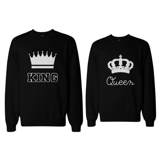 King & Queen Matching Couple Sweatshirs