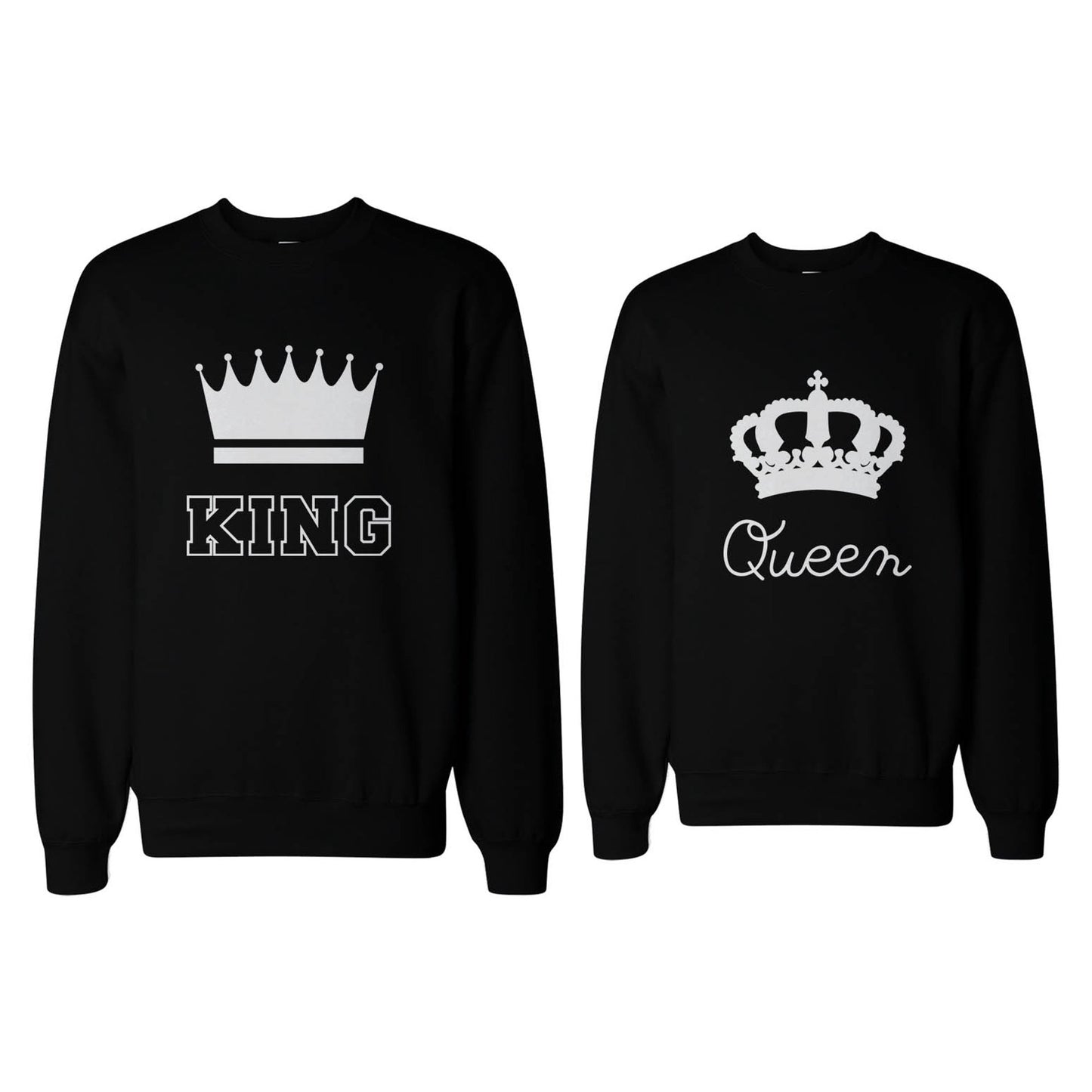 King & Queen Matching Couple Sweatshirs