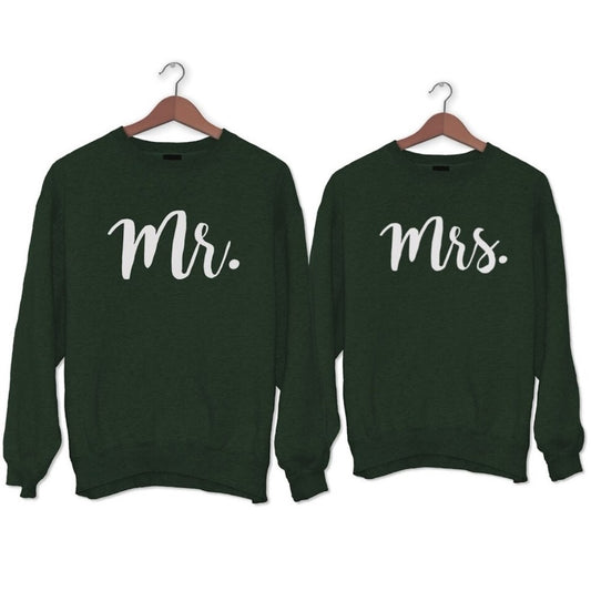 Mr Mrs Matching Sweatshirts for Couple