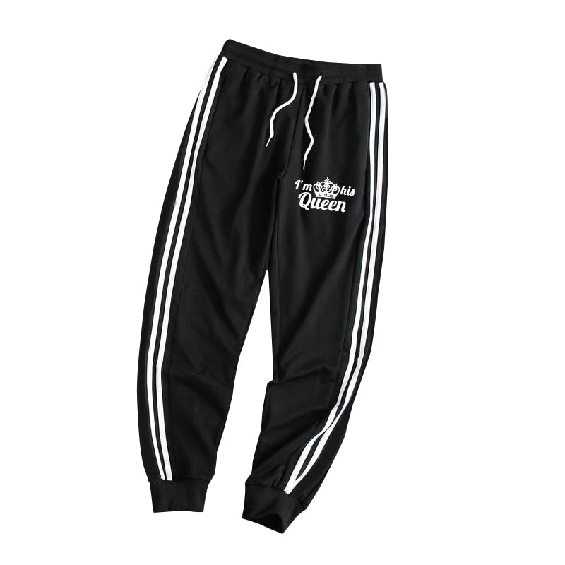 King & Queen Couple Sweatpants black for her