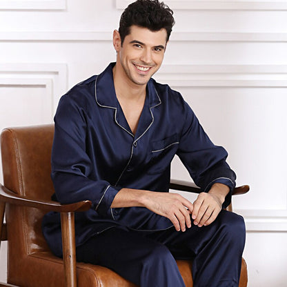 Satin Silk Couple Pajamas 