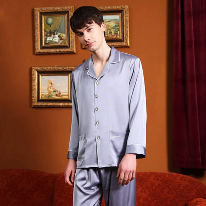 Satin Silk Couple Pajamas 