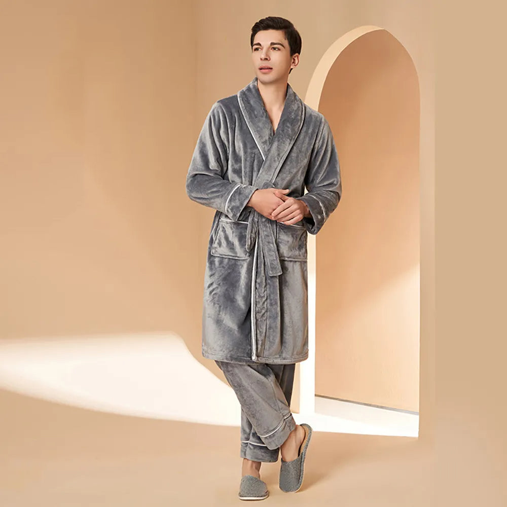 Flannel Winter Couple Pajamas