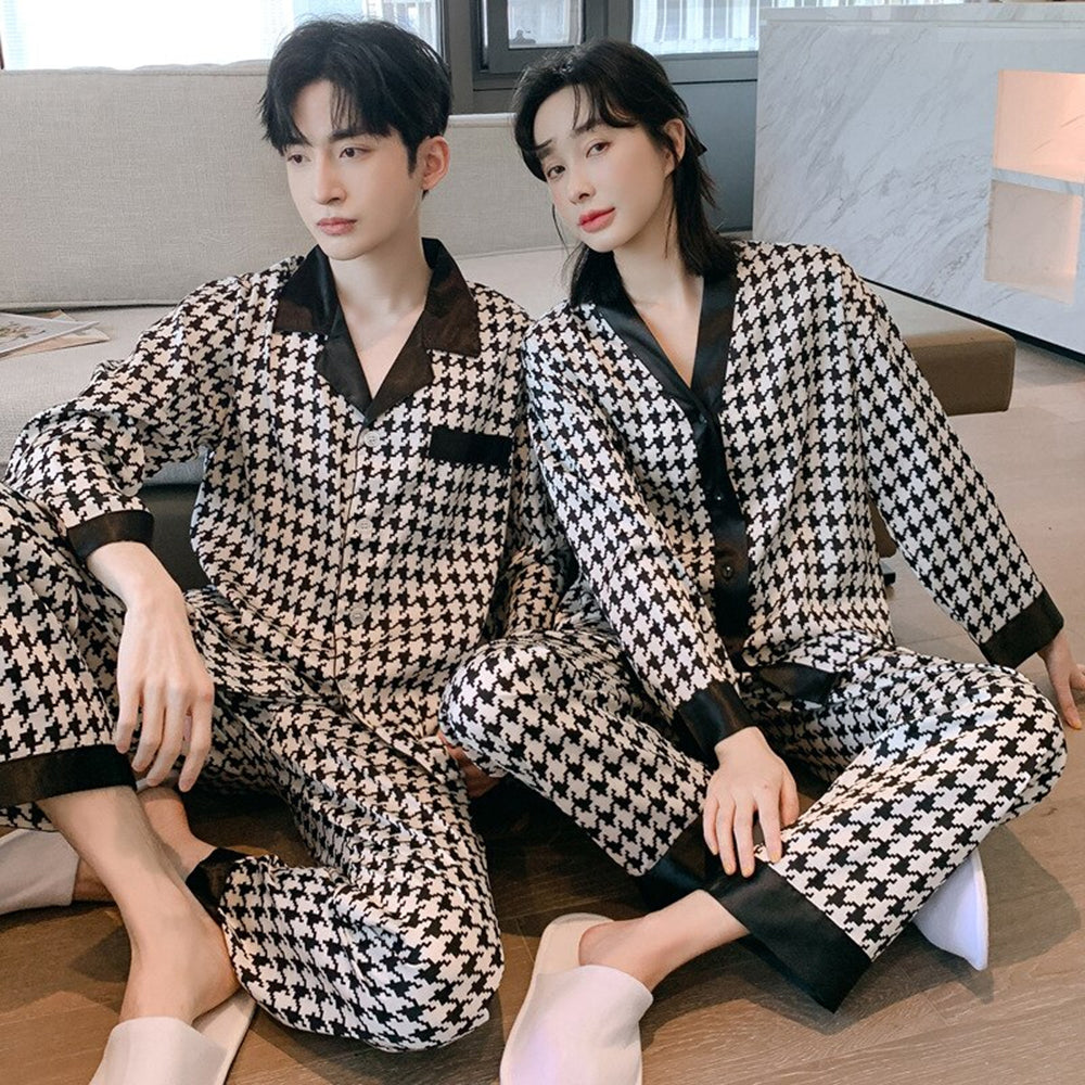Couple Matching Pajamas CO05-04 BLACK