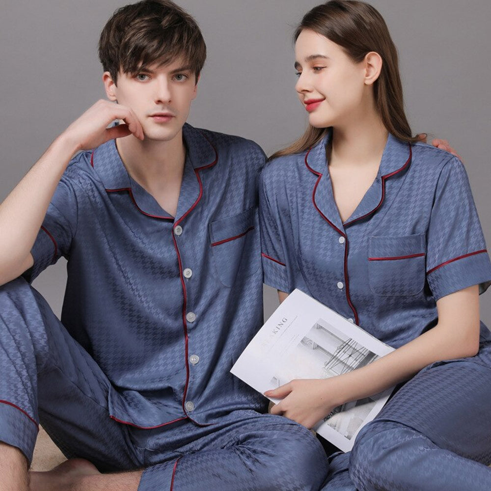 Couple Matching Pajamas CO05-04 BLUE