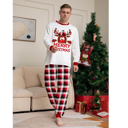 Deer Merry Christmas Couple Pajamas