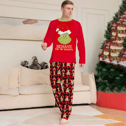 Grinch Christmas Holiday Couple Pajamas