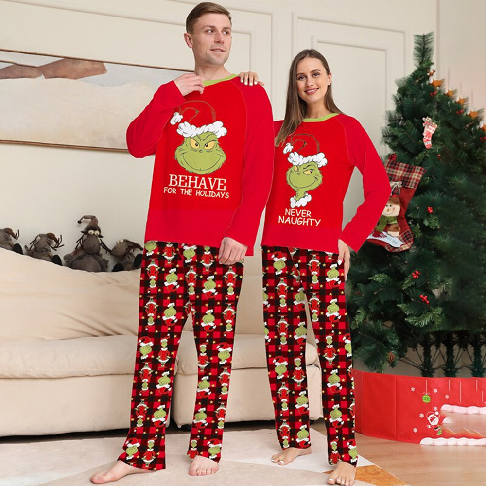 Grinch Christmas Holiday Couple Pajamas