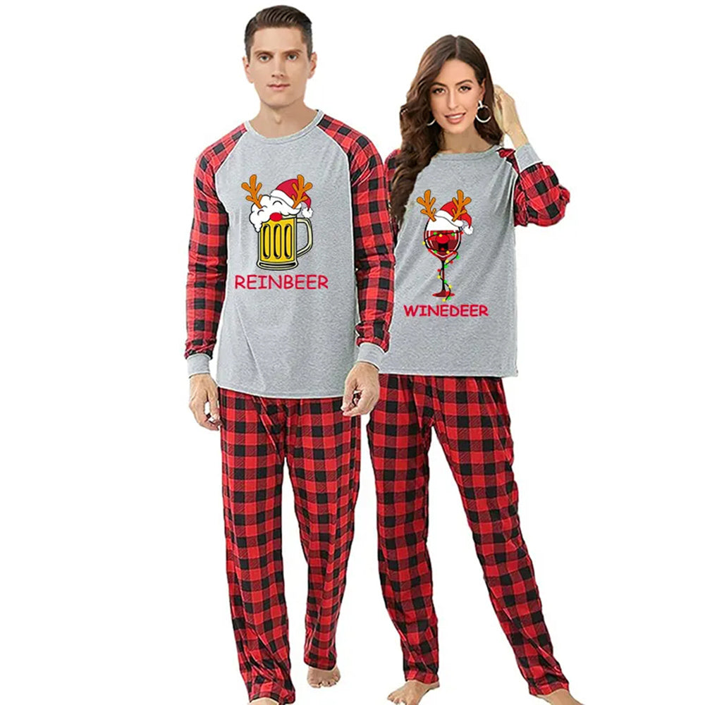 Reinbeer & Winedeer Cute Couple Pajamas