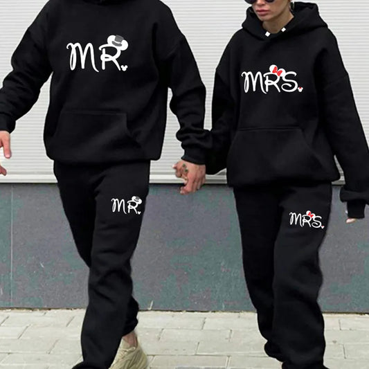 Mouse Cartoon Mr & Mrs Matching Couple Sweatsuits