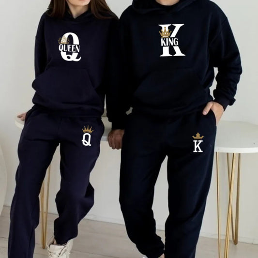 K&Q King & Queen Couple Matching Tracksuits