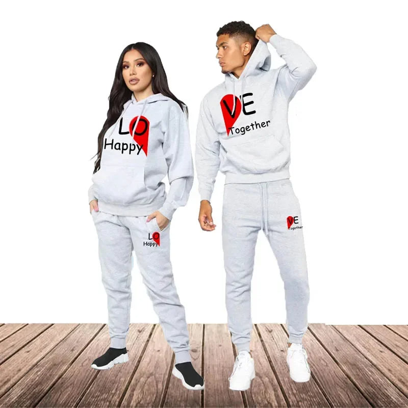 Matching Sweatsuits for Couple, His and Hers popular Tracksuits, Matching Blue Joggers and Sweatshirts, Couple Matching Joggersuit, Matching Workout