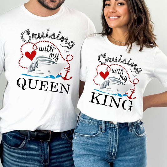 Cruise With My King Queen Couple Cruise Shirts