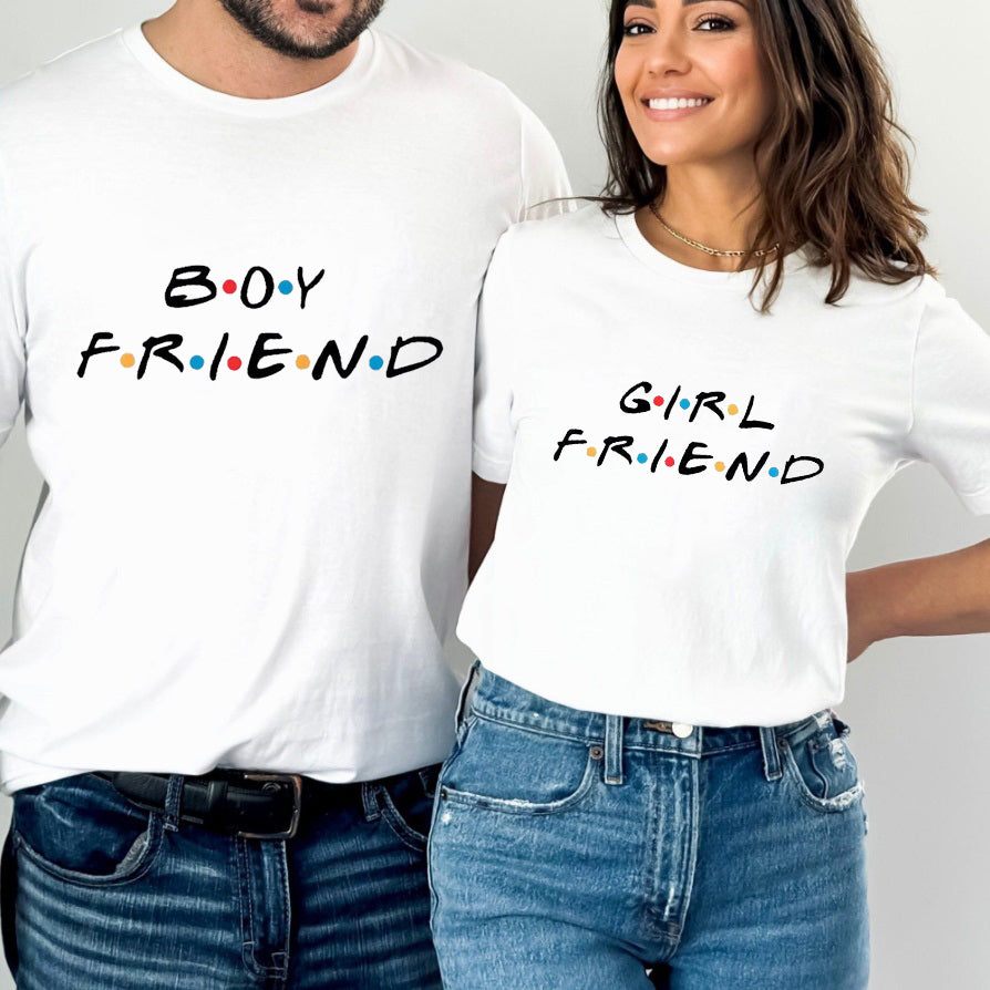Friends Inspired Boyfriend Girlfriend Couple Shirts