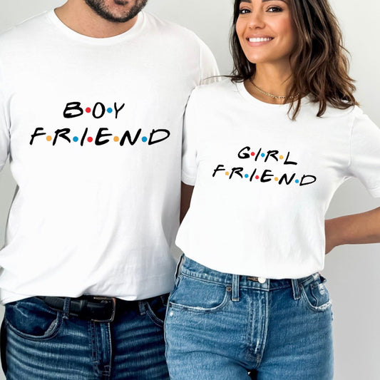 Friends Inspired Boyfriend Girlfriend Couple Shirts