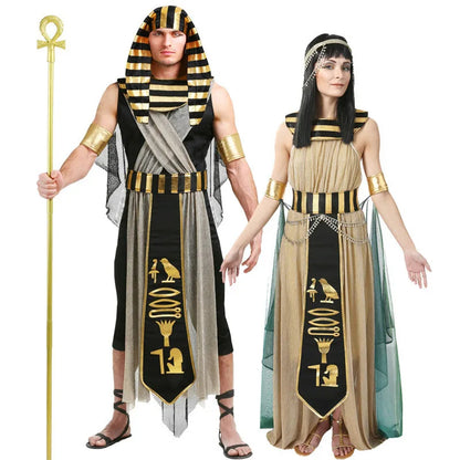 King Pharaoh Queen Cleopatra Couple Halloween Costume