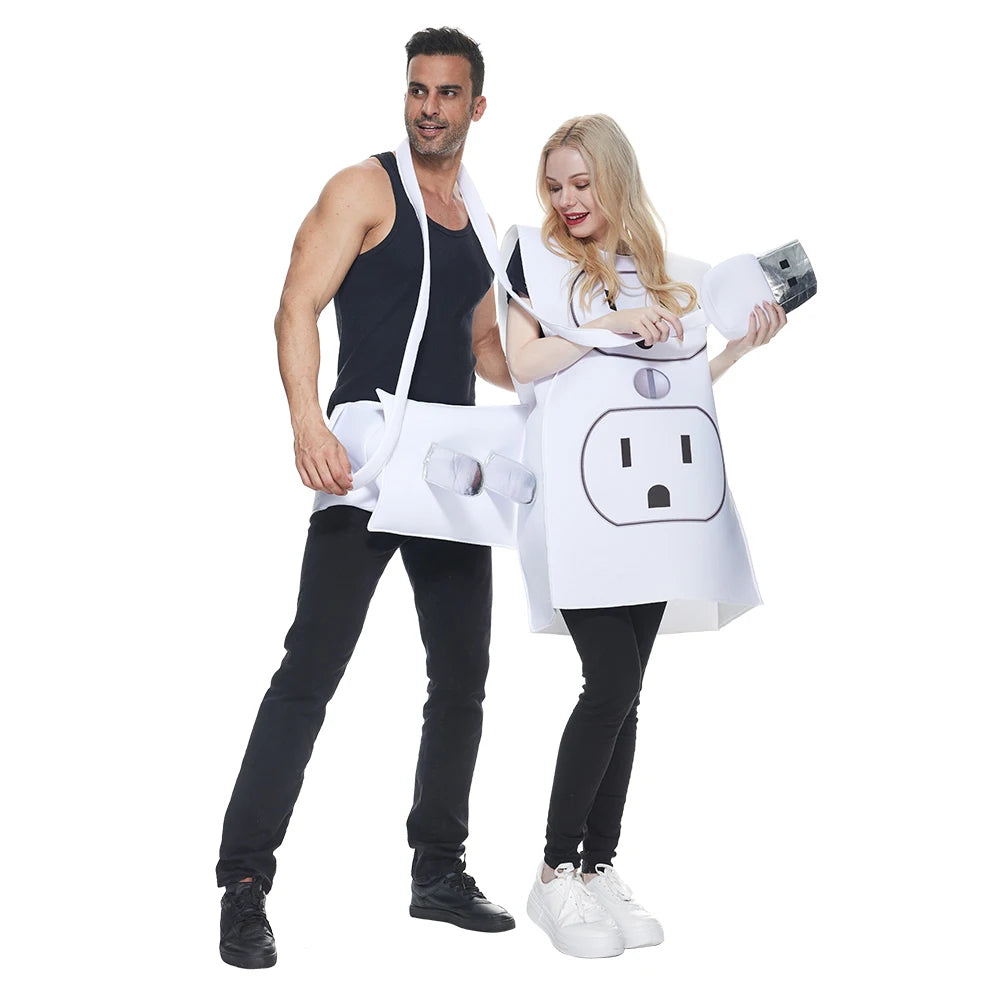 Funny USB Plug and Socket Couple Costume