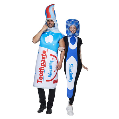 Toothbrush & Toothpaste Costume Halloween for Couple