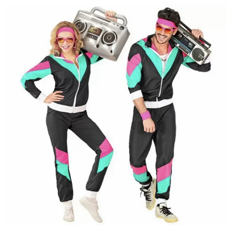 Vintage Hippie Disco Costume for Couple