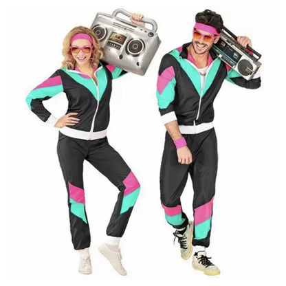 Vintage Hippie Disco Costume for Couple