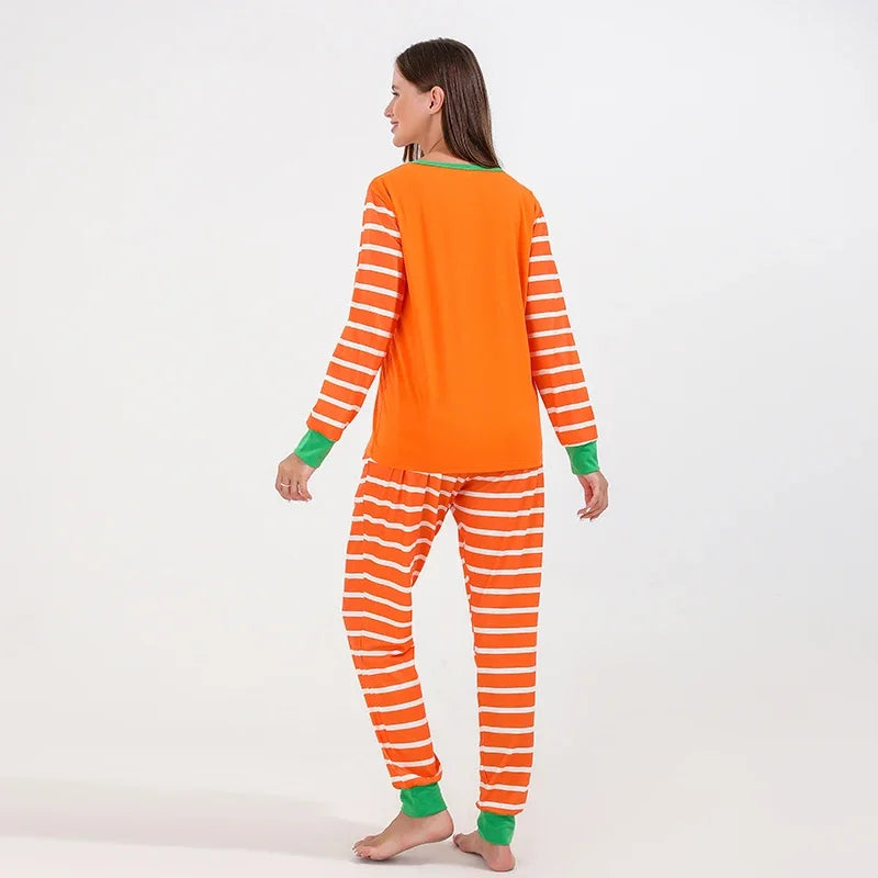 Pumkin Face Cute Halloween Pajamas for Couple