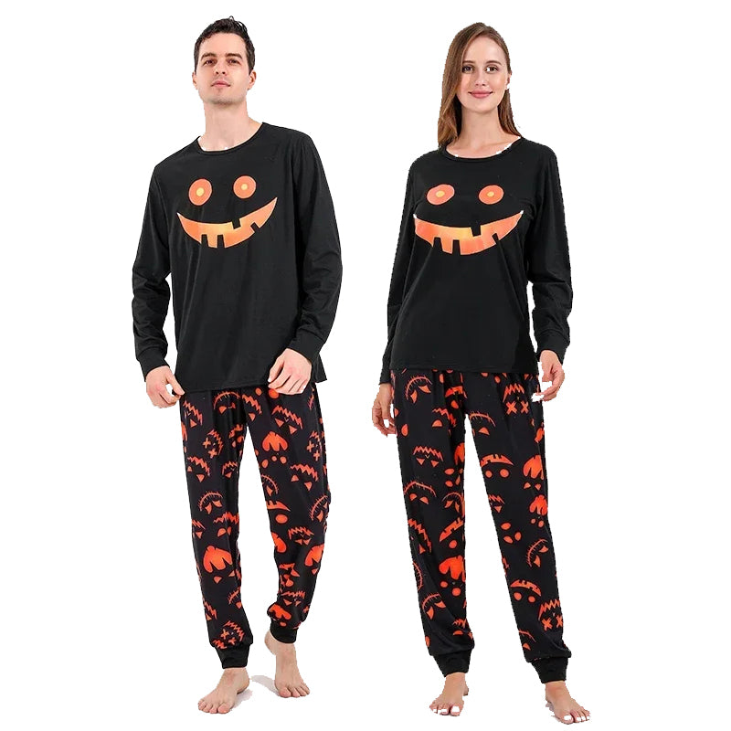 Scary Face Halloween Pajamas for Couples