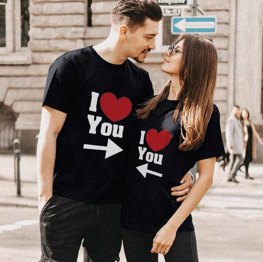 I Love You Heart Arrow Cute Couple Matching Shirt