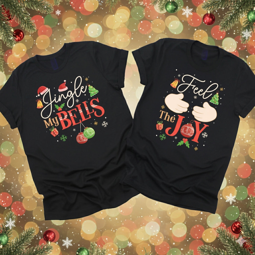 Jingle My Bells Funny Christmas Couple Shirts