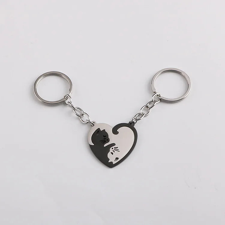 Cute Cat Couple Keychains