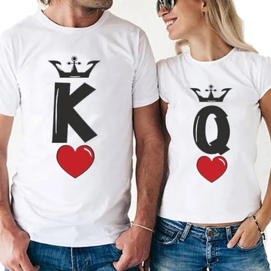 King & Queen K & Q Couple Matching Shirt