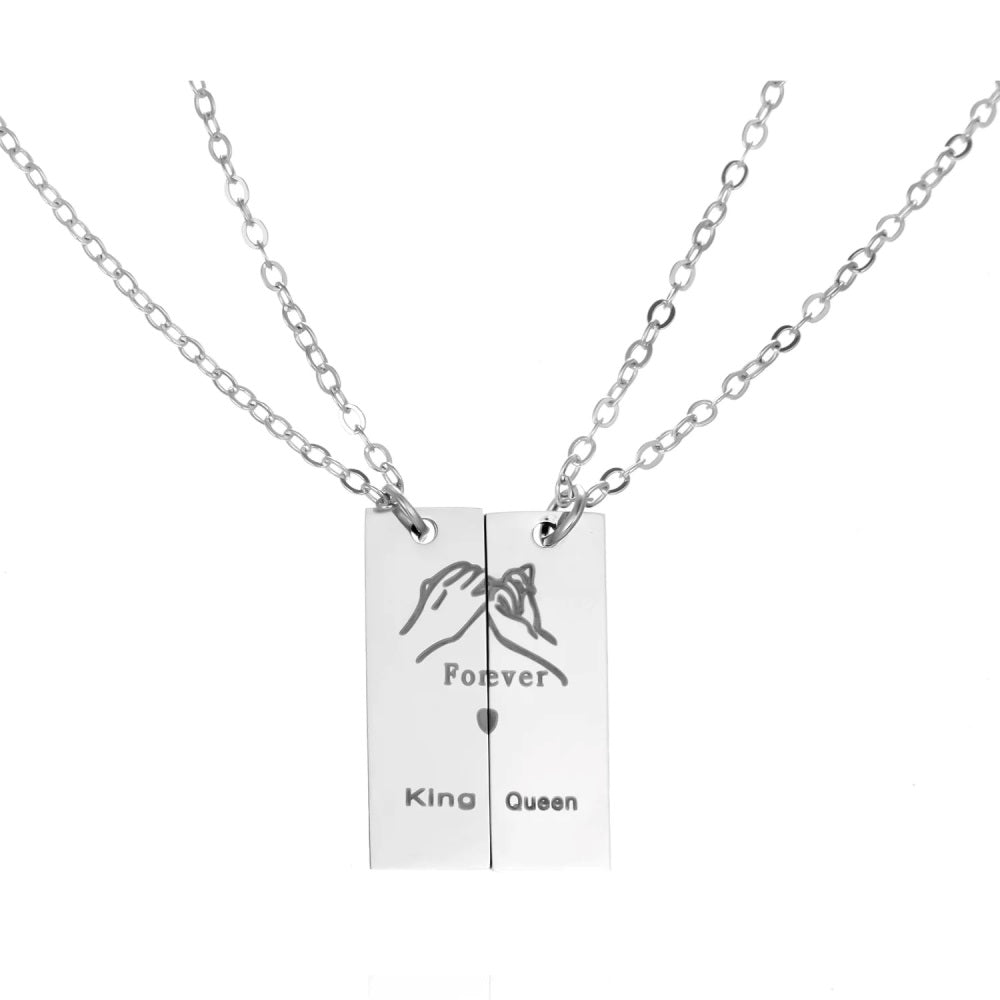 Forever King Queen Couple Necklaces