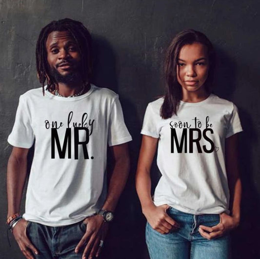 One Lucky Mr Soon To Be Mrs Mr & Mrs Shirts