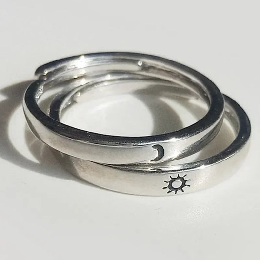 Sun Moon Couple Rings