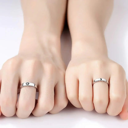 Sun Moon Couple Rings