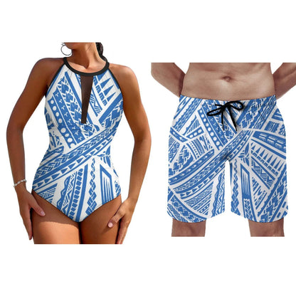 Couple Swimsuit Women's Dress Swimsuit Men's Beach Short