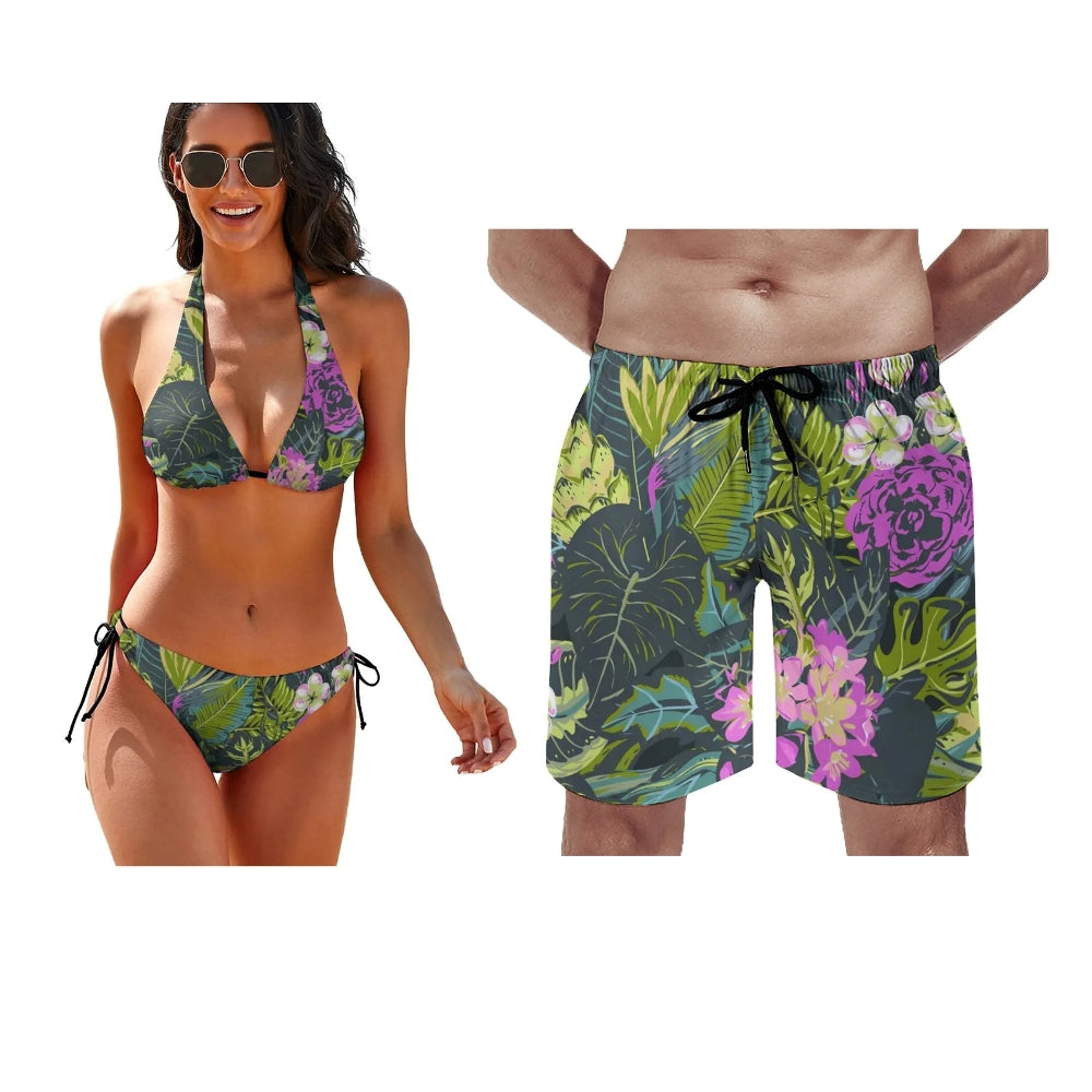 Summer Beach Couple Swimwear