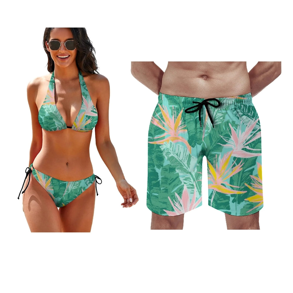 Summer Beach Couple Swimwear