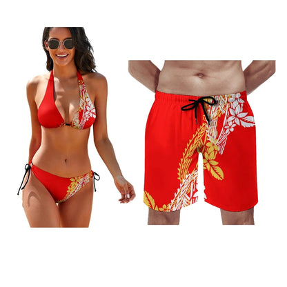 Summer Beach Couple Swimwear