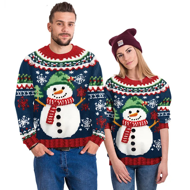 Santa Elf Christmas Couple Ugly Sweater