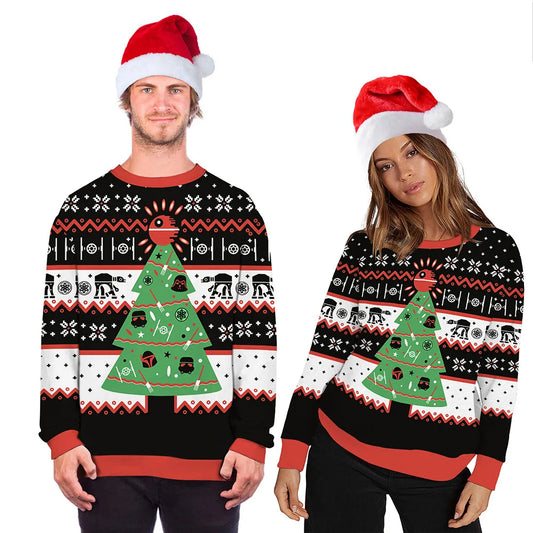 Star Wars Xmas Tree Couple Ugly Sweater